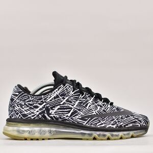 RARE NIKE WOMENS 12 WHITE BLACK PRINT AIR MAX 2016 RUNNING SNEAKERS ZEBRA CAMO